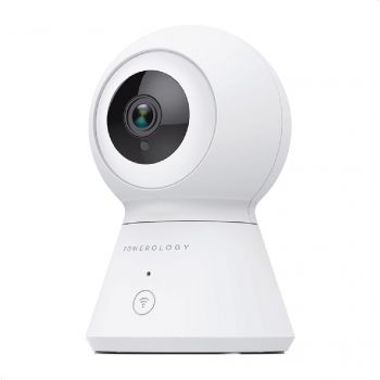 Powerology WiFi Smart Home Camera 360 Horizontal And Vertical Movement - White