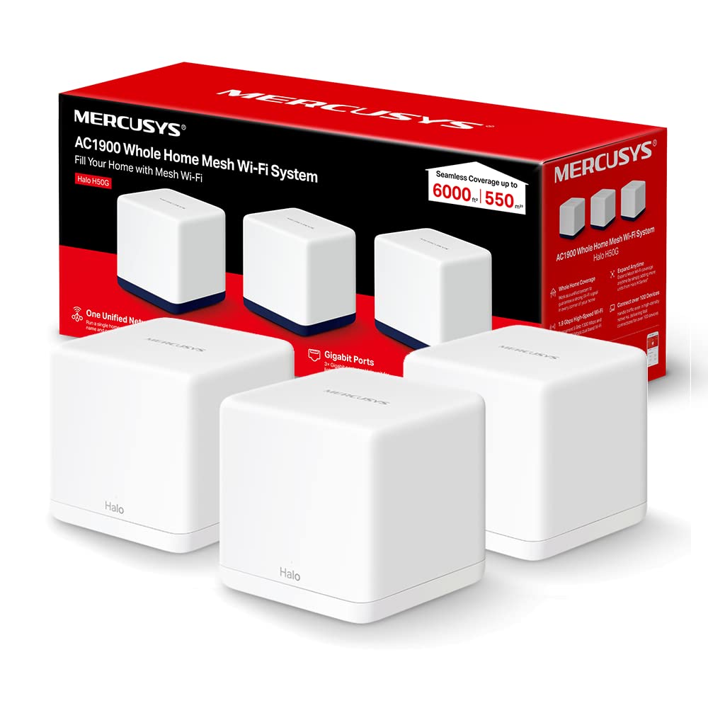 Mercusys H80X AX3000 Whole Home Mesh Wi-Fi 6 System - 2.4 GHz, 5 GHz / White