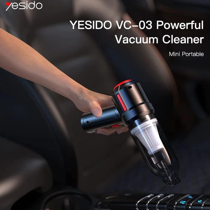 Yesido VC03 Mini Vacuum Cleaner High Power 4500Pa Cleaning Tool – Black