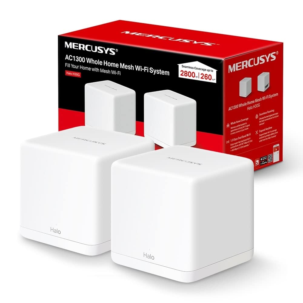 Mercusys H80X AX3000 Whole Home Mesh Wi-Fi 6 System - 2.4 GHz, 5 GHz / White