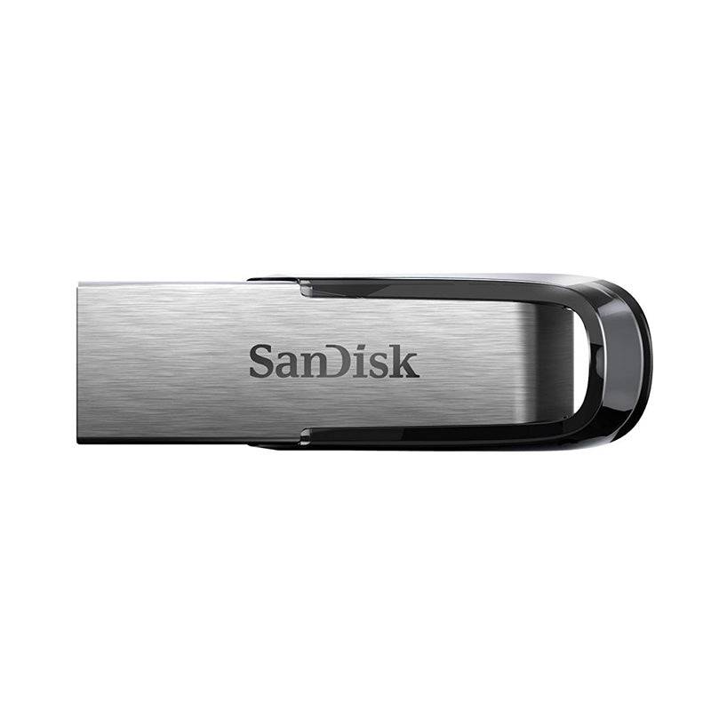 SanDisk ألترا Flair Flash محرك - 128 جيجابايت  / يو اس بي 3.0 / أسود و فضي - - تخزين منتجات