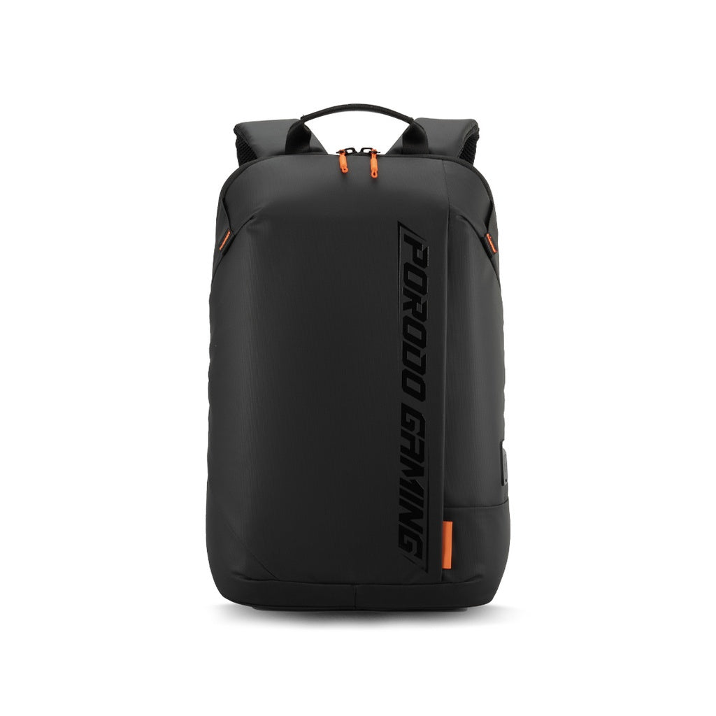 حقيبة ظهر للابتوب بورودو جيمنج مقاومة للماء من البولي يوريثان مع منفذ USB-C - أسود