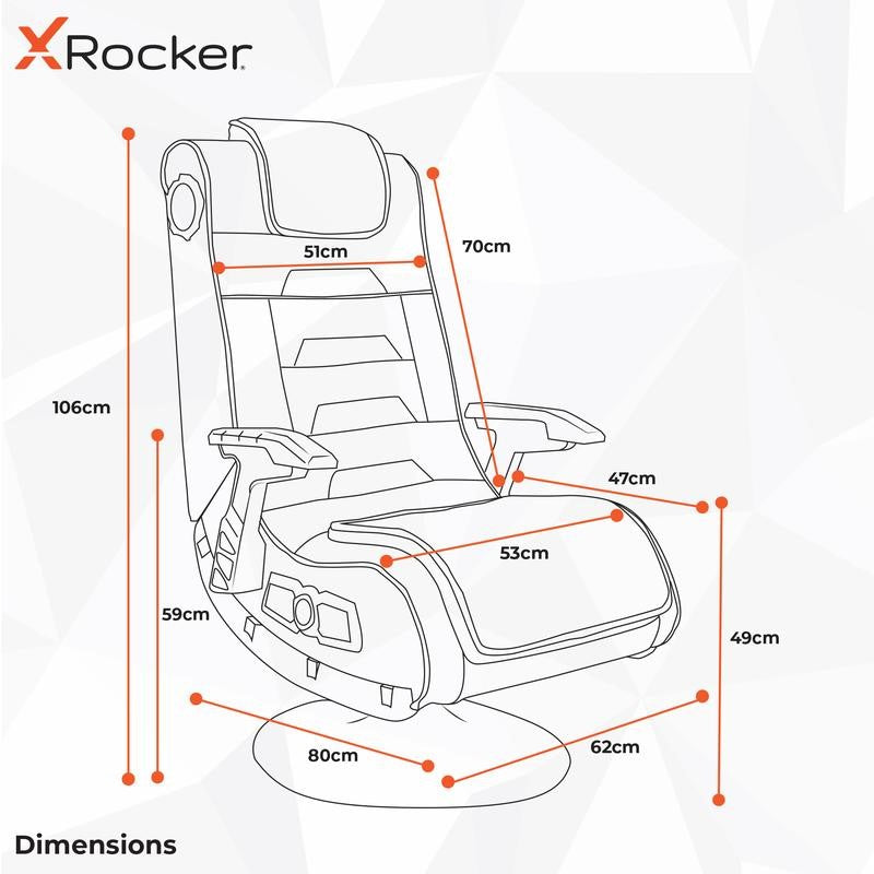 X-Rocker X-Pro 4.1 Pedestal Video Gaming Chair Comfy Folding Game Player