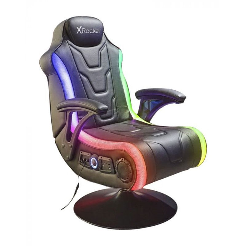 X-Rocker Monsoon RGB 4.1 Stereo Audio Gaming Chair with Vibrant LED