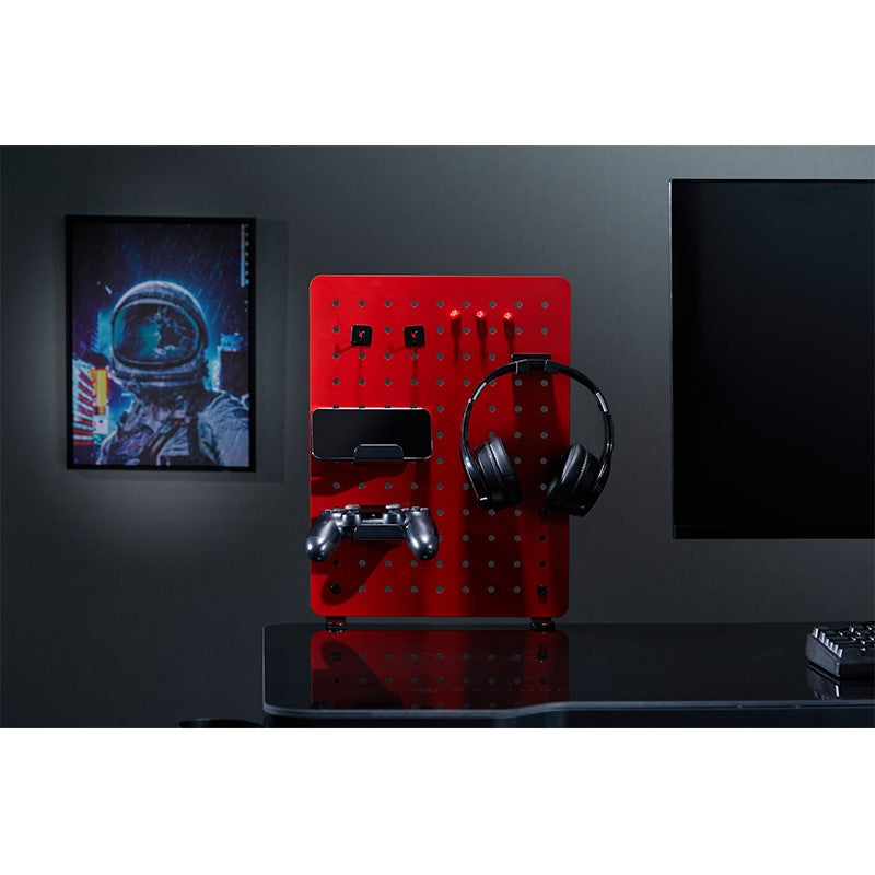 Twisted Minds Gaming Clamp Mount Pegboard - Matte Red