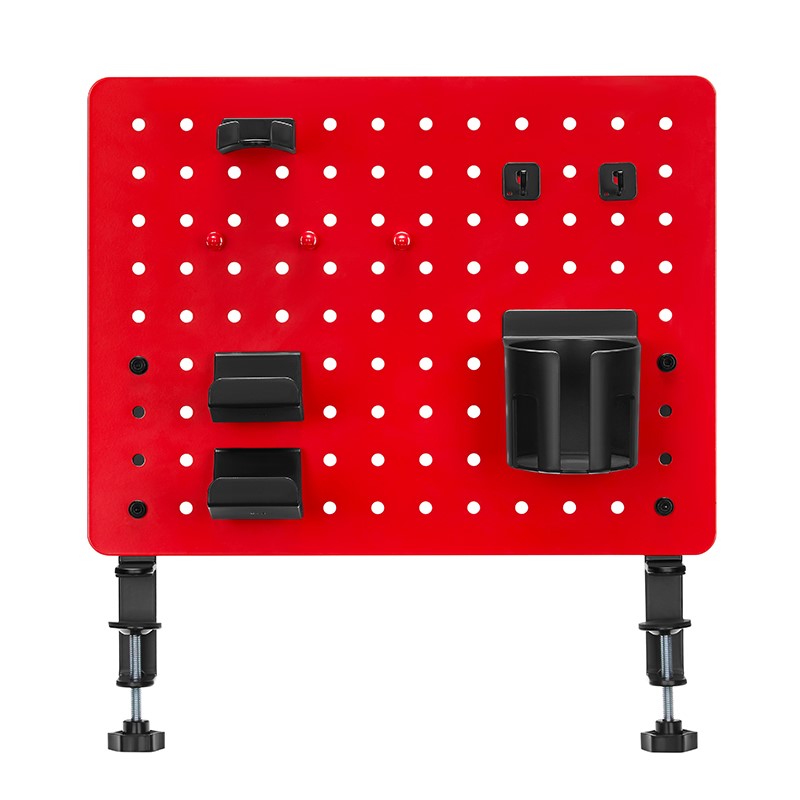 Twisted Minds Gaming Clamp Mount Pegboard - Matte Red