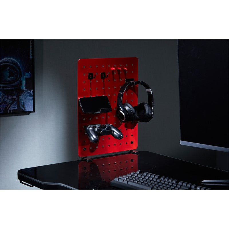 Twisted Minds Gaming Clamp Mount Pegboard - Matte Red