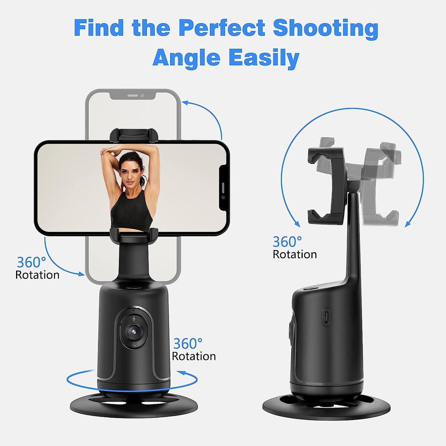 Yesido Auto Face Tracking Tripod Phone Camera Mount Holder – Black