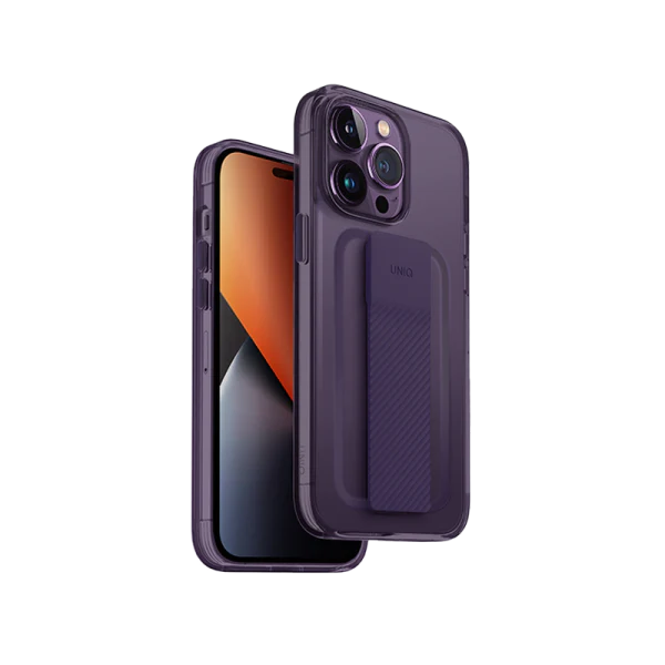 Uniq Hybrid iPhone 14 Pro Max Heldro Mount Series - Fig Purple