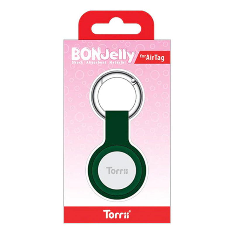 Torrii Bonjelly Silicone Key Ring For Apple Airtag -  Green