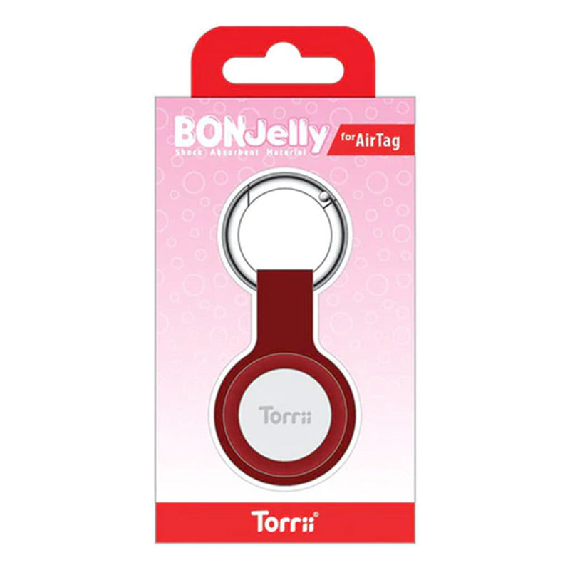 Torrii Bonjelly Silicone Key Ring For Apple Airtag -  Red