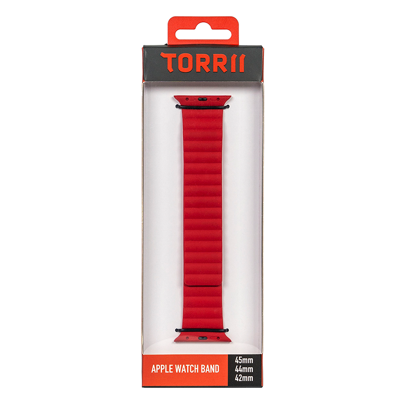 Torrii Saturn Silicone Magnetic Apple Watch Band For 49 / 45 / 44 / 42 mm - Red