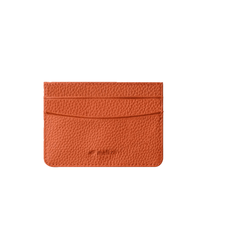 Melkco Premium Leather Card Holder - Orange