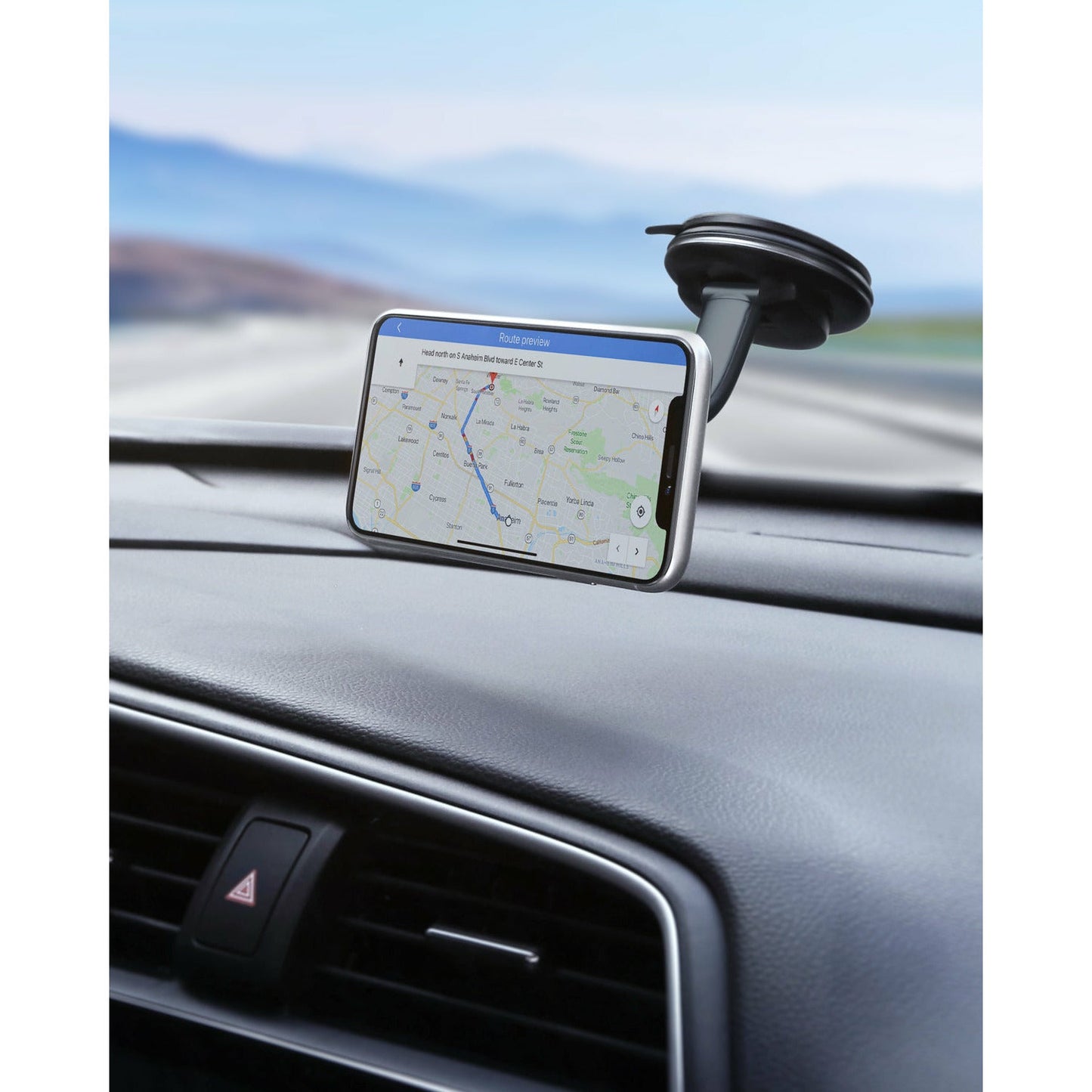 Aukey Dashboard Magnetic Phone Mount - Black