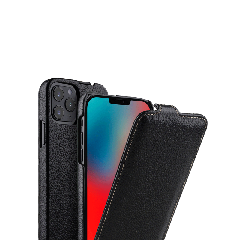 Melkco Jacka Leather Case For iPhone 12 & 12 Pro - Black