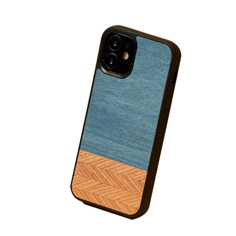 Wooden Case For iPhone 12 & 12 Pro - Denim