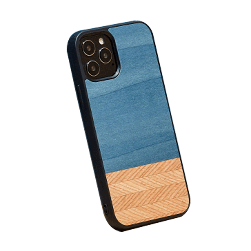 Wooden Case For iPhone 12 & 12 Pro - Denim