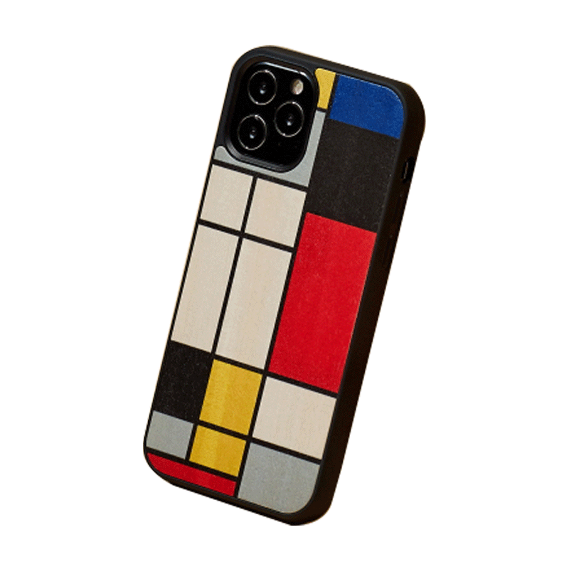 Wooden Case For iPhone 12 & 12 Pro - Mondrian Wood