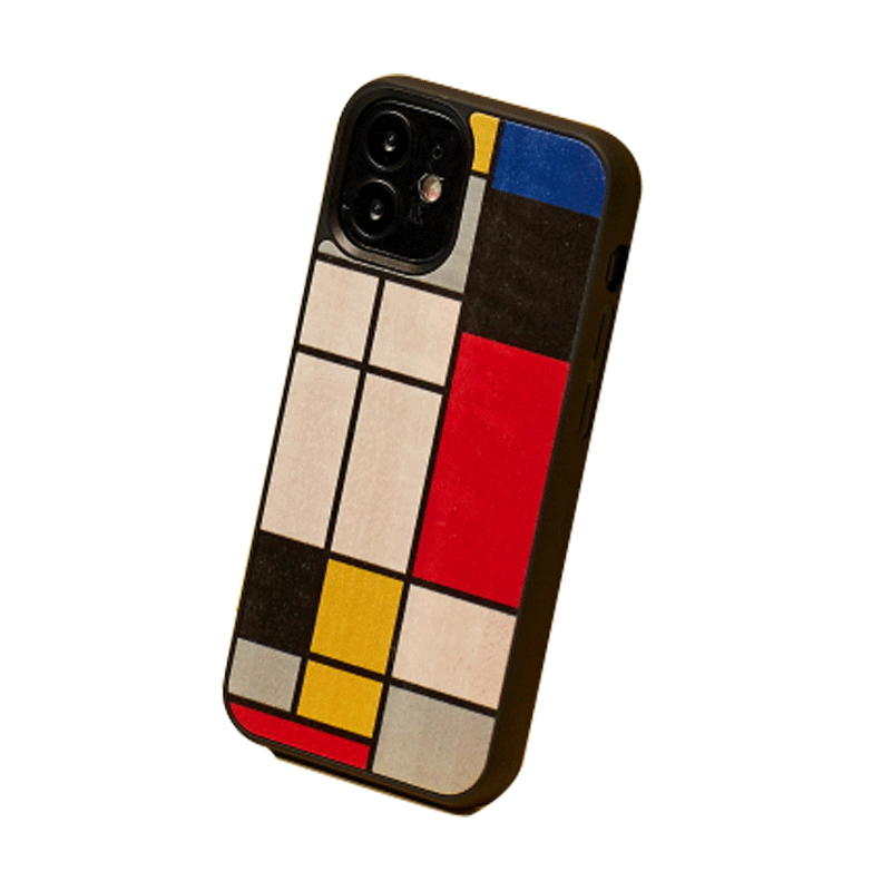 Wooden Case For iPhone 12 & 12 Pro - Mondrian Wood