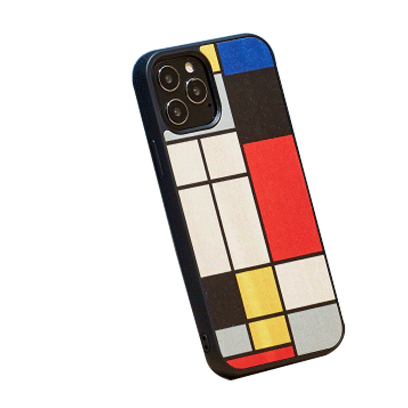 Wooden Case For iPhone 12 & 12 Pro - Mondrian Wood