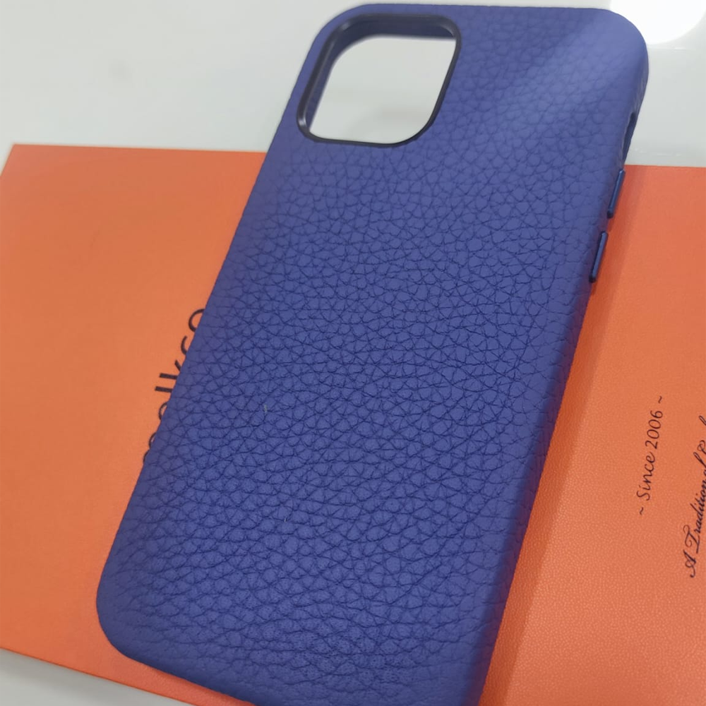 Melkco Paris Premium Leather Case - Apple iPhone 12/12 Pro / Dark Blue