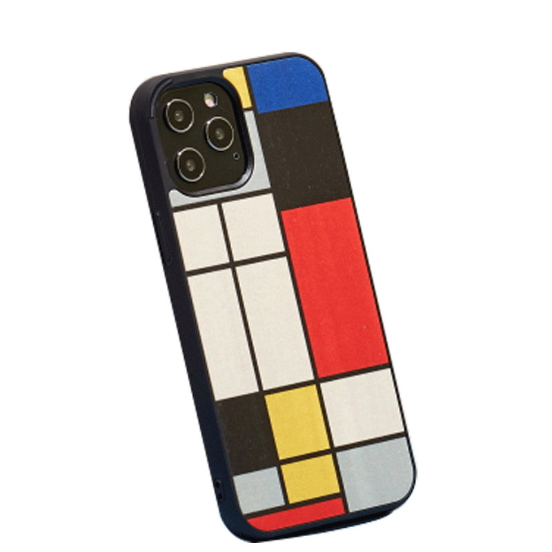 Wooden Case For iPhone 13 Pro - Mondrian Wood