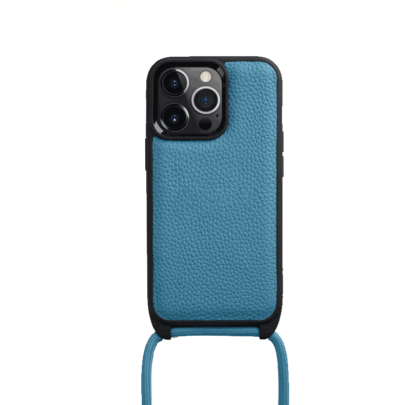 Melkco Stripthing Series Leather Case - Apple iPhone 14 Pro Max / Sky Blue