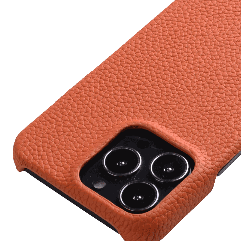 Melkco Back Snap Series Leather Regal Case - Apple iPhone 14 Pro / Orange