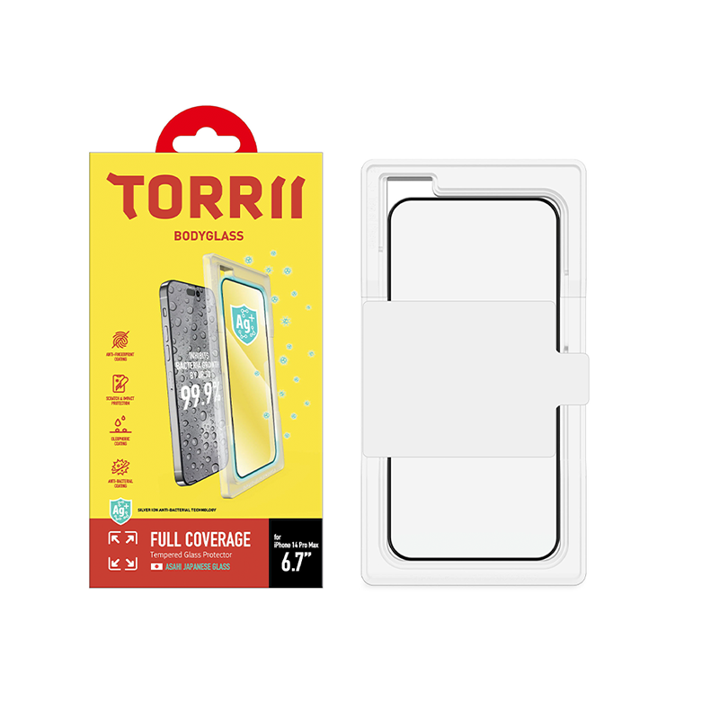 Torrii Bodyglass Screen Protector For Apple iPhone 14 Pro - Full Coverage Black
