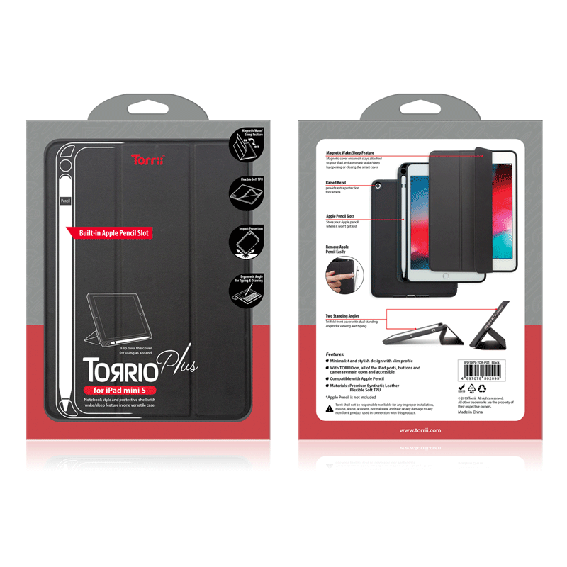 Torrii Torrio Plus Case For iPad Mini 5 And 4 - Black