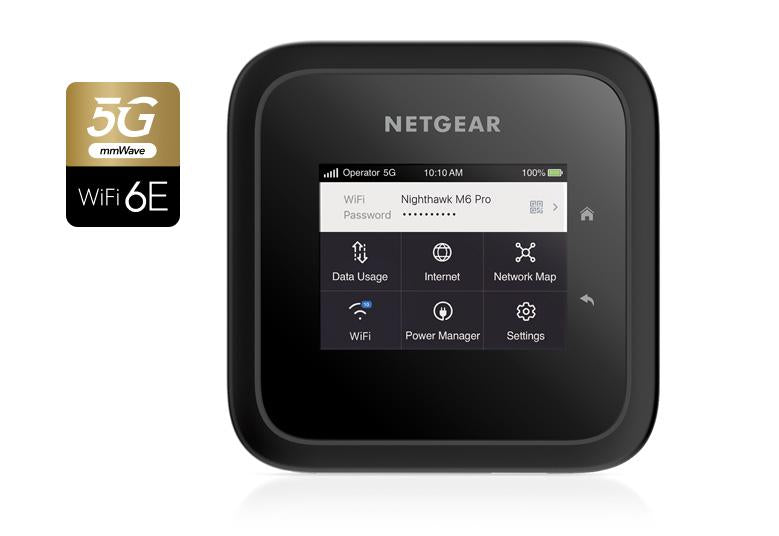 Netgear Nighthawk M6 Pro 5G mmWave WiFi 6E Mobile Hotspot Router, Up to 8Gbps, Unlocked