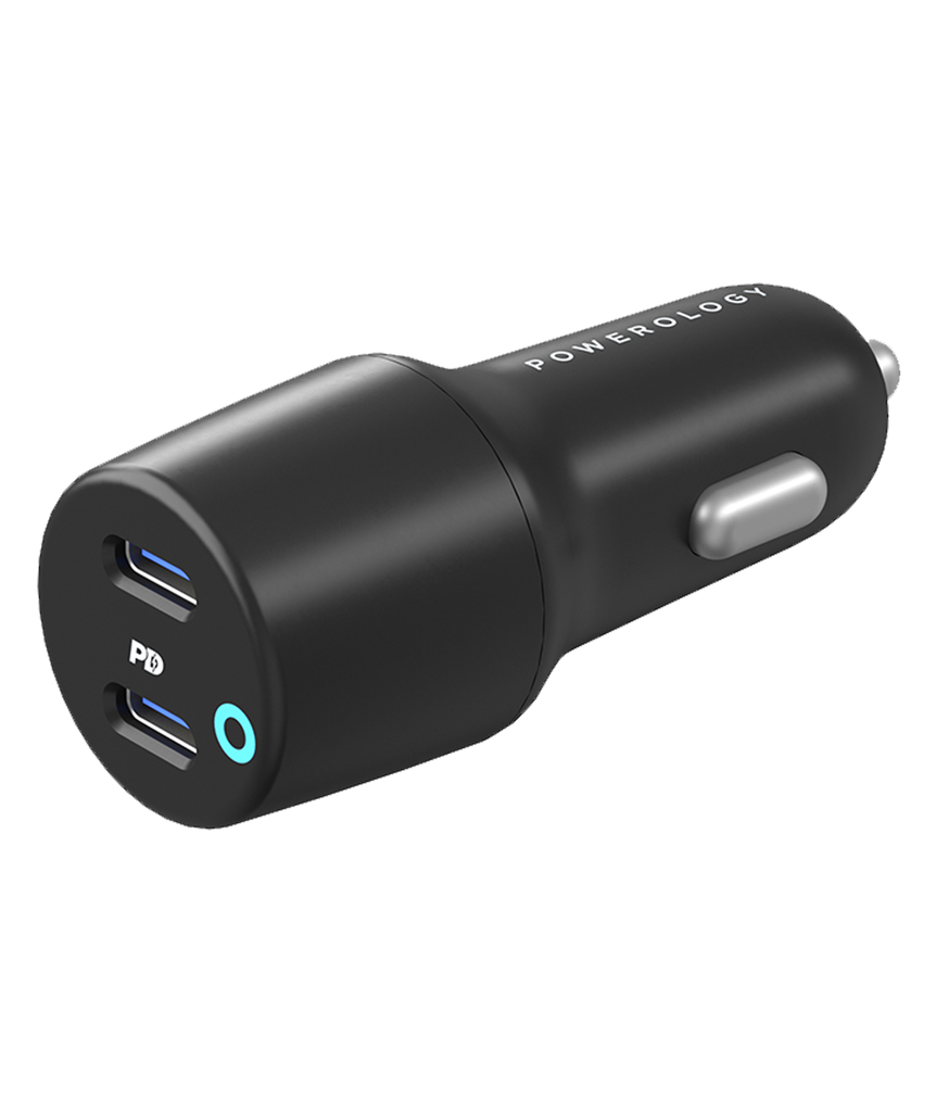 Powerology Ultra-Quick Car Charger With Dual Output