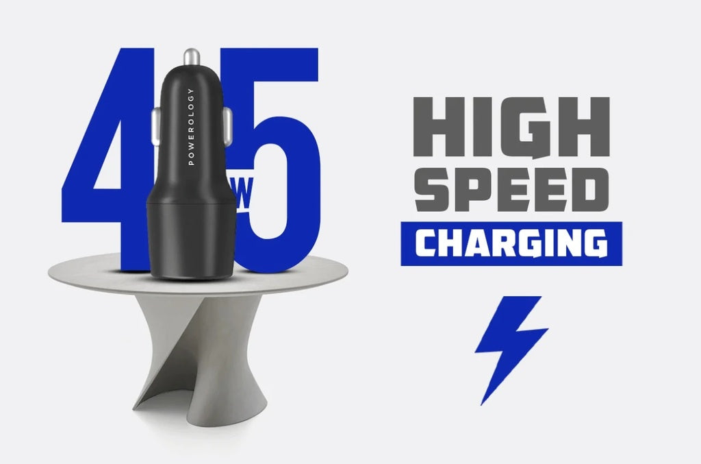 Powerology Ultra-Quick Car Charger With Dual Output