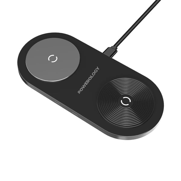 Powerology Dual Wireless Powerpad Charger - 15W / Black