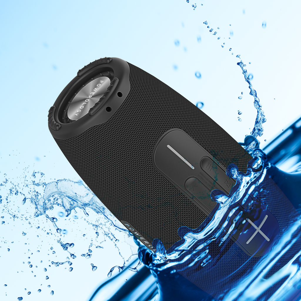 Powerology Phantom Portable Bluetooth Speaker - Bluetooth / Black