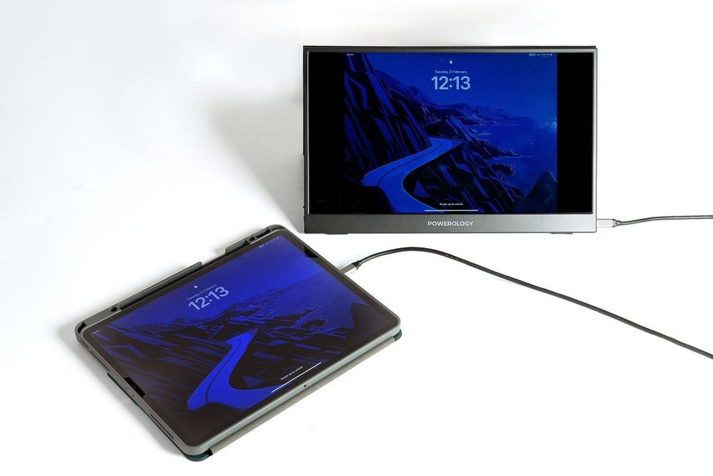 Powerology Ultra-Slim Full HD Portable Monitor 15.6" - Black