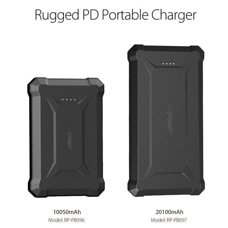 RAVPower Rugged Series 10050mAh Waterproof Portable Charger Power Bank - Black