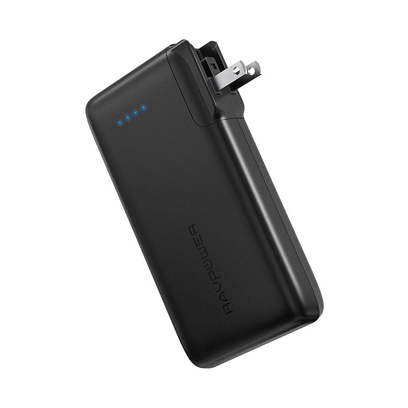 RAVPower Savior Series 10000mAh Portable Charger Power Bank with AC Plug RP-PB066 – Black