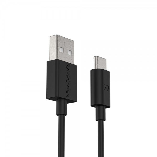 RAVPower TPE USB A to Type C Cable - 1 Meter / Black