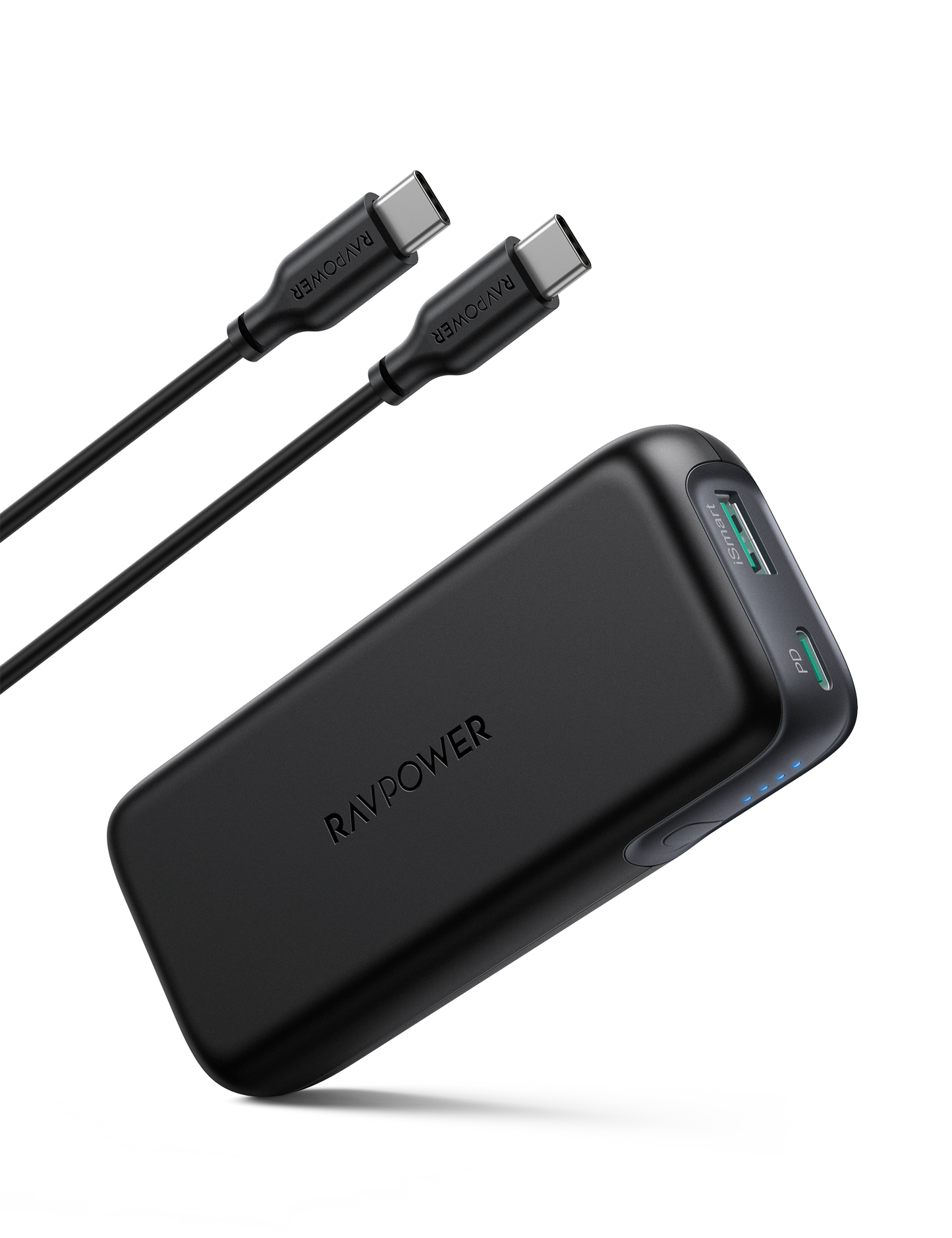 RAVPower RP-PB186 10000mAh PD Pioneer Portable Charger - 20W / 2-Port / Black