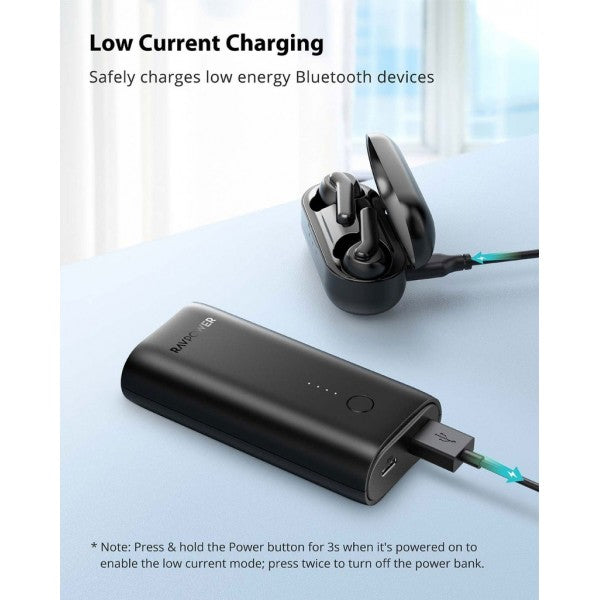 RAVPOWER RP-PB205DGR 10000mAh PD+QC 20W Power Bank - Black