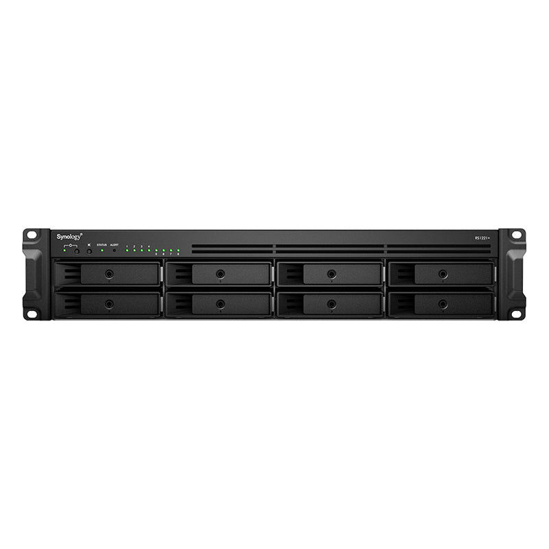 Synology RackStation RS1221+ - 64TB / 4x 16TB / SATA / 8-Bays / USB / LAN / eSATA / Rack (2U)