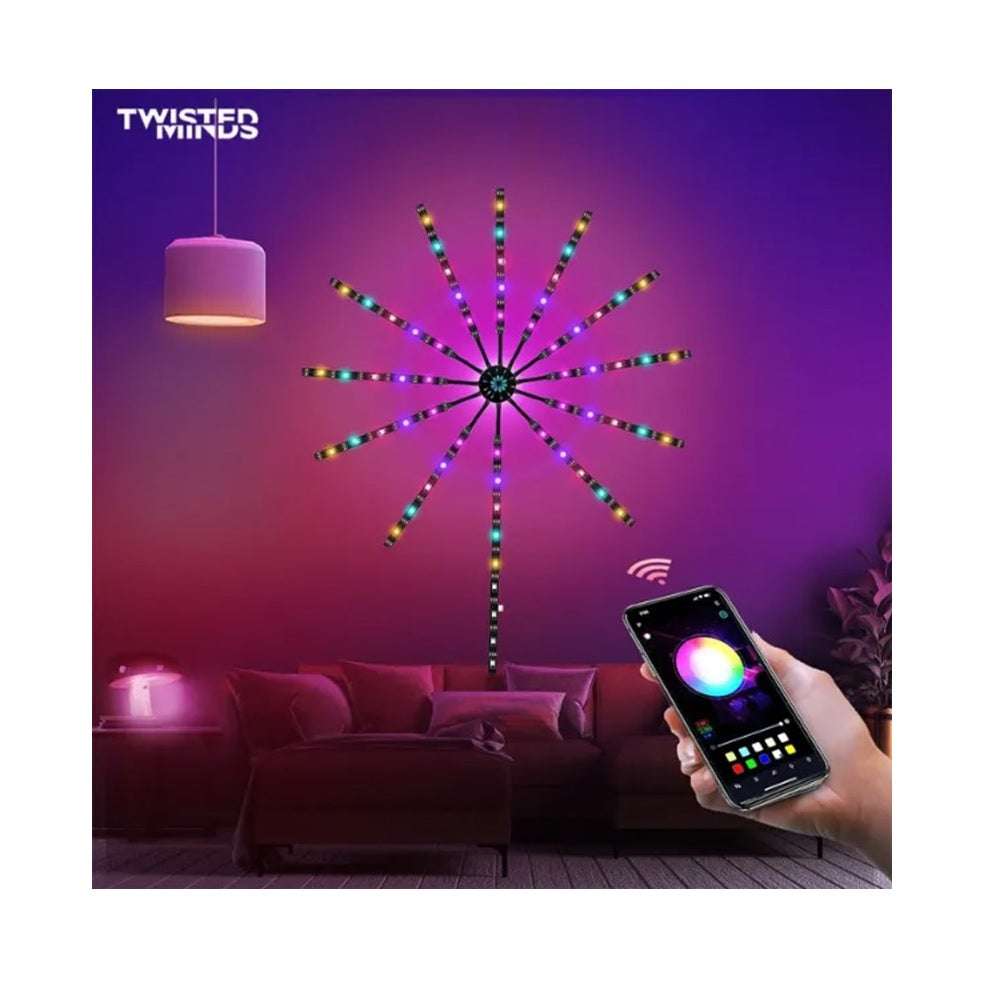 Twisted Minds RGB Firework LED Music Light Strip - white