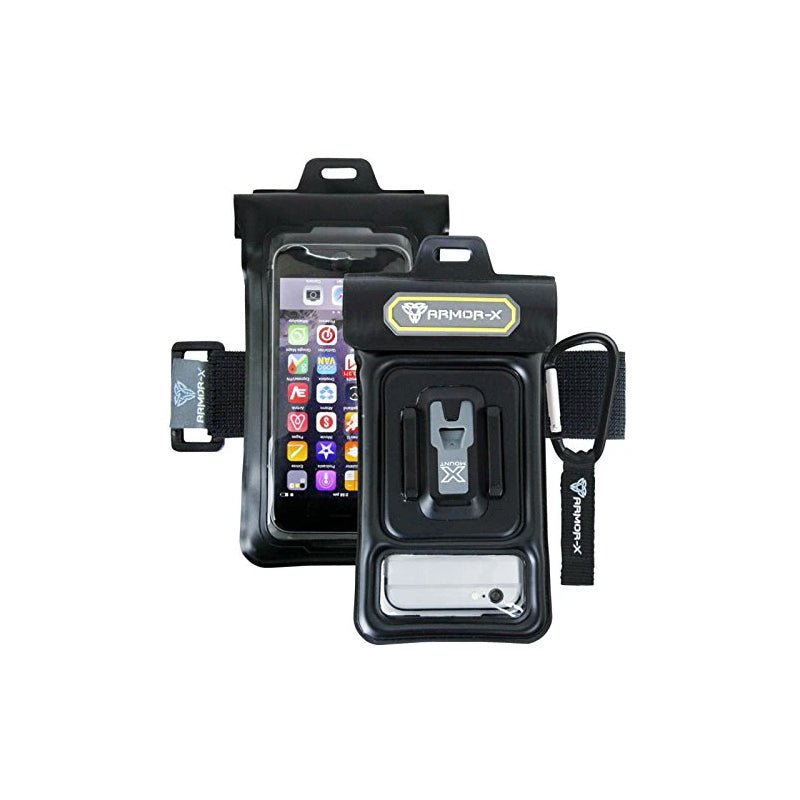 3 Meter Waterproof Sport Cover For iPhone 6 & 5.6" Smartphone With Carabiner & Armband Integrated With X-Mount Eco-System