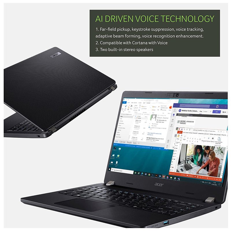 Acer TravelMate P2 TMP214-53 - 14.0" FHD / i7 / 16GB / 1TB (NVMe M.2 SSD) / Win 11 Pro / 1YW / Arabic/English / Shale Black - Laptop