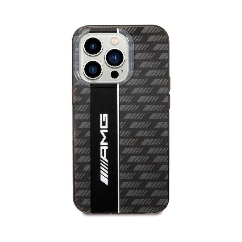 AMG Transparent Double Layer Case With Carbon Pattern II - Apple iPhone 14 Pro / Black