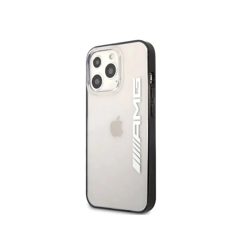 AMG PU Hard Case With Black Matte TPU Rim - Apple iPhone 14 Pro / Transparent