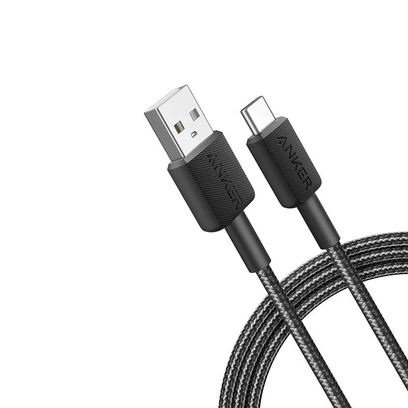 Anker 322 USB-A to USB-C Cable / 15W / 1.8m / 6ft / Black