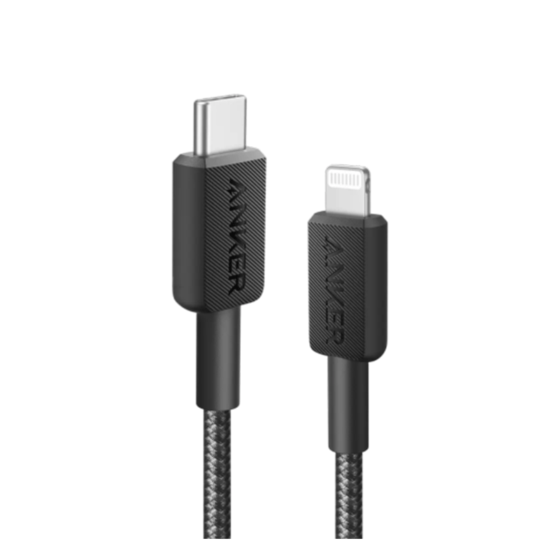 Anker 322 USB-C to Lightning Cable Braided (0.9m/3ft) -Black