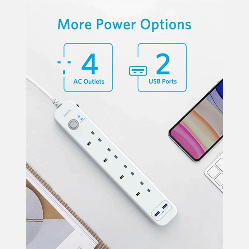 Anker 322 USB Power Strip 4 in 1 - White